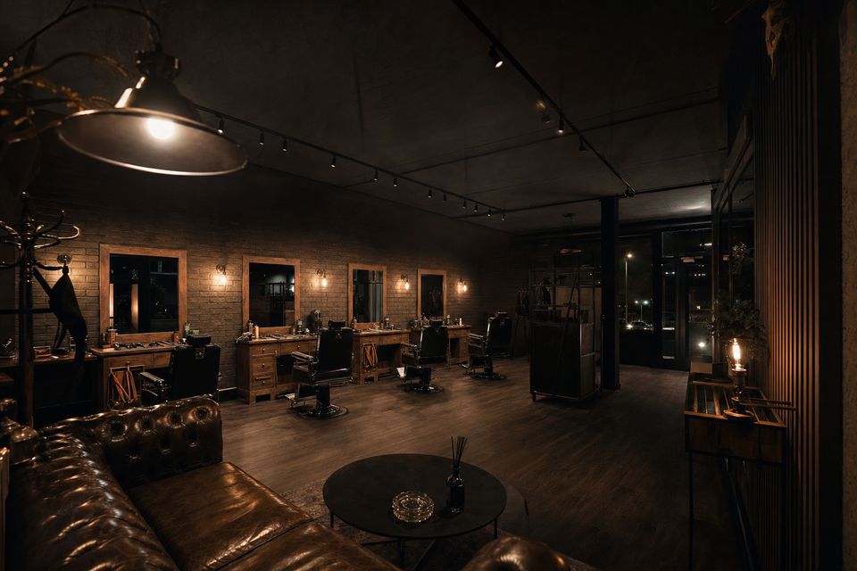 wide establishing shot of the interior, no people, the room itself is the subject